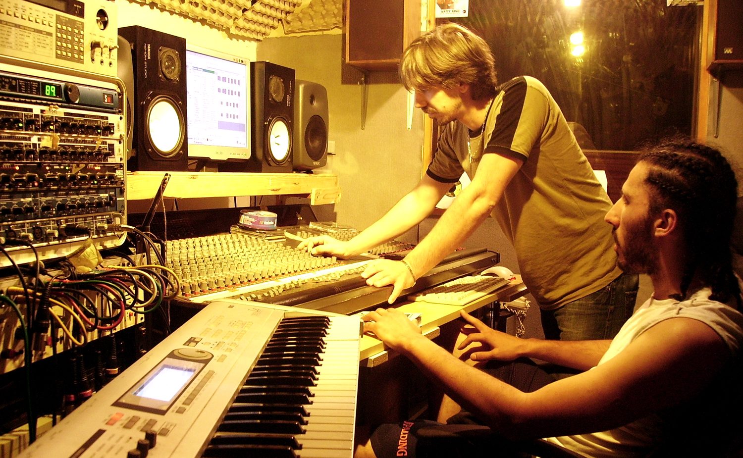 Asha D in a studio session